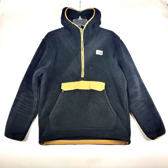 The North Face Men's Campshire Pullover Hoodie Fleece Black Size L - Picture 1 of 16